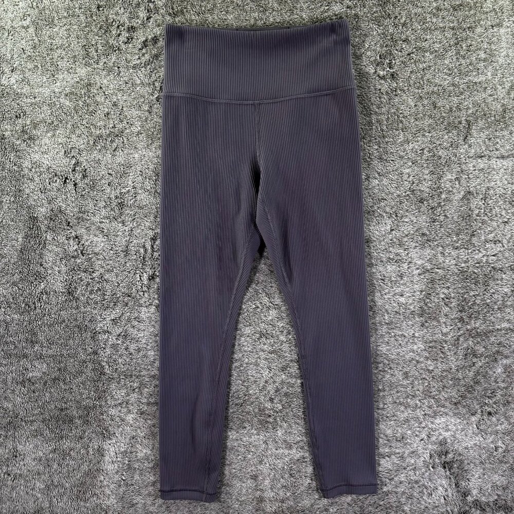 Athleta Elation Rib Tight Sz S Nightfall Purple - Picture 2 of 9